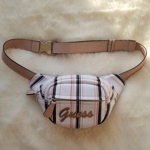 GUESS White Striped Fanny Pack | SOLD